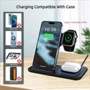 Foldable 3-in-1 Wireless Charging Station – Fast Charger Stand for iPhone, Apple Watch & AirPods (Type-C)
