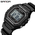 SANDA 2156 Men’s Military Sport Watch | Water-Resistant Digital Wristwatch with LED Display & Stopwatch
