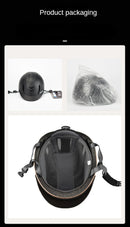 Ultralight Adjustable Equestrian Riding Helmet (50–61cm) – Ventilated Safety Helmet with Removable Brim