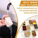 Kitchen Seasoning Storage Box | Multi-Grid Spice Organizer with Sealed Moisture-Proof Design | Salt & Spice Container Set