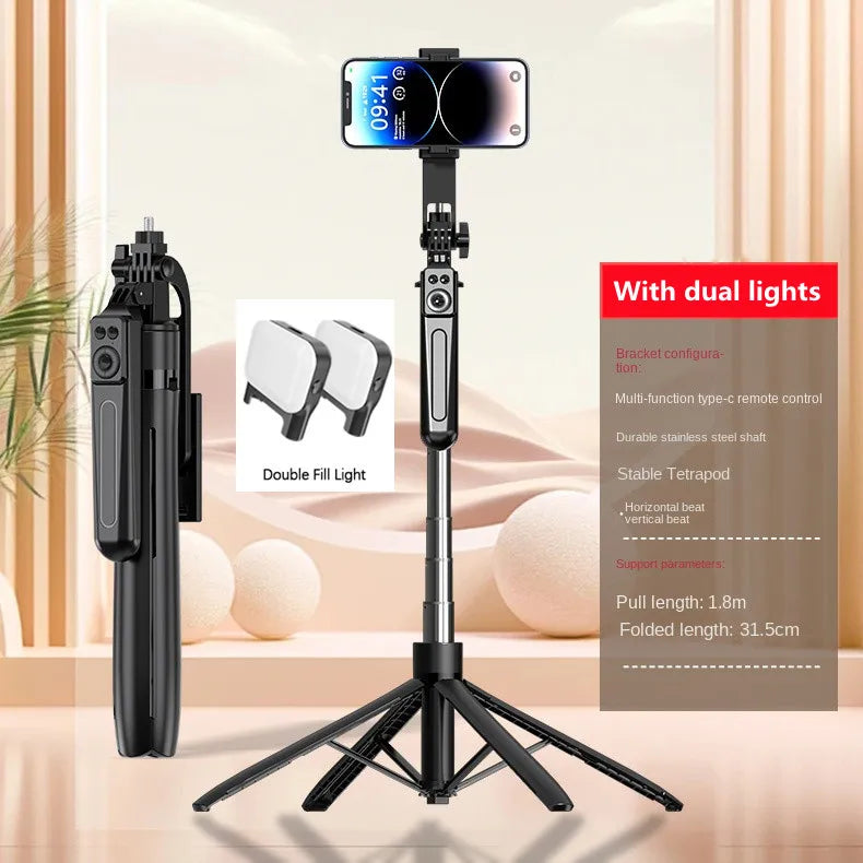 COOL DIER Tripod & Selfie Stick – 180cm Adjustable Stand with Bluetooth Remote for Smartphones & Cameras