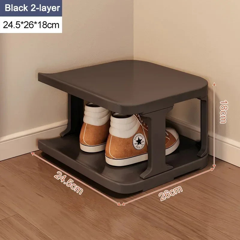 Multi-Layer Shoe Rack – Space-Saving Plastic Shoe Organizer with Large Capacity for Entrance, Closet & Home Storage 🏠