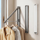 Folding Wall-Mounted Clothes Drying Rack – Stretchable Invisible Balcony Airer (No-Drill Aluminium Hanging Pole)