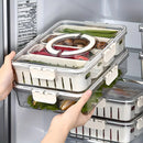 Portable Snack Tray with Handle – Multi-Compartment Food Storage Box for Travel, Parties & Refrigerator Organization