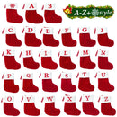 Knitted Christmas Socks with Snowflake & Letter Design | Festive Hanging Stockings for 2025–2026 Holiday Décor & Gifts