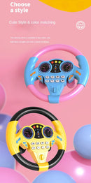 Brilliant flying simulation toys children's early education co-pilots steering wheel toys with vocals