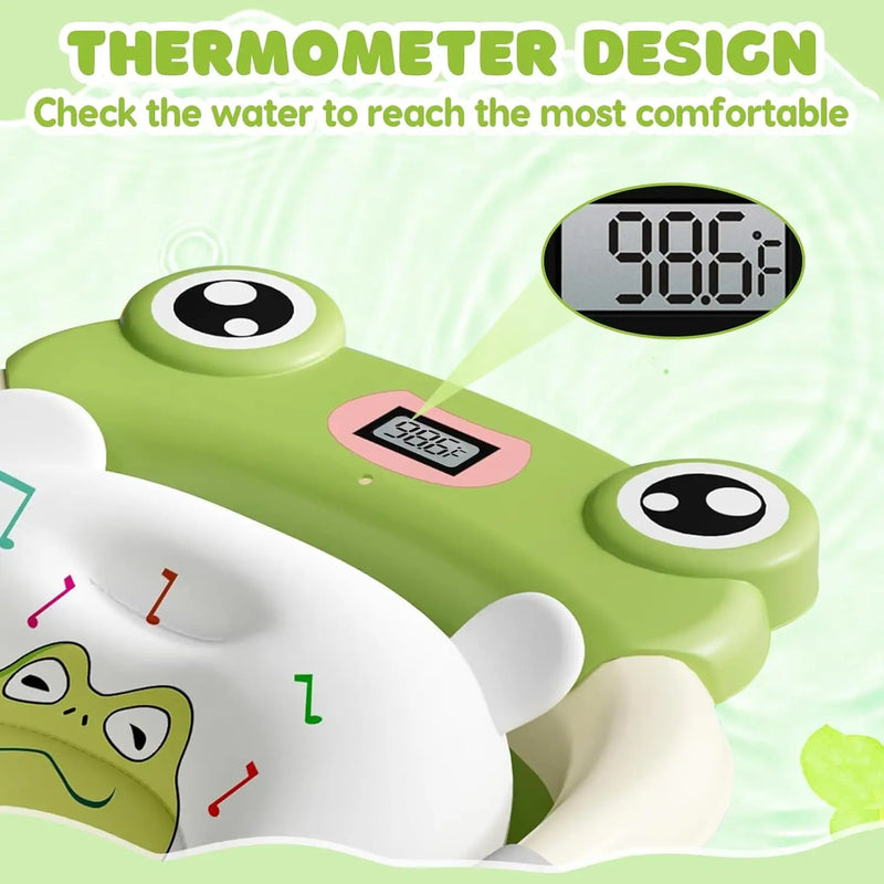 Eco-Friendly Foldable Baby Bathtub with Temperature Indicator | Infant Bath Tub with Soft Mat & Anti-Slip Design