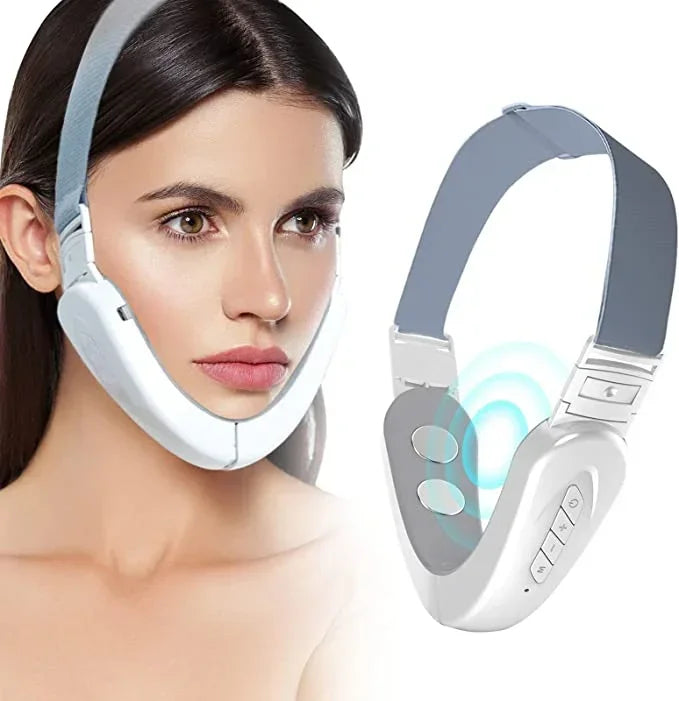 EMS Facial Lifting & V-Face Slimming Device – Double Chin Remover with LED & Microcurrent Tightening 💆‍♀️✨