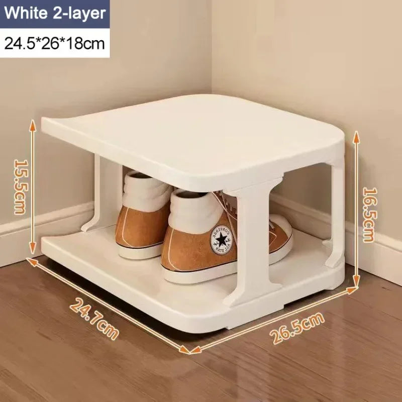 Multi-Layer Shoe Rack – Space-Saving Plastic Shoe Organizer with Large Capacity for Entrance, Closet & Home Storage 🏠