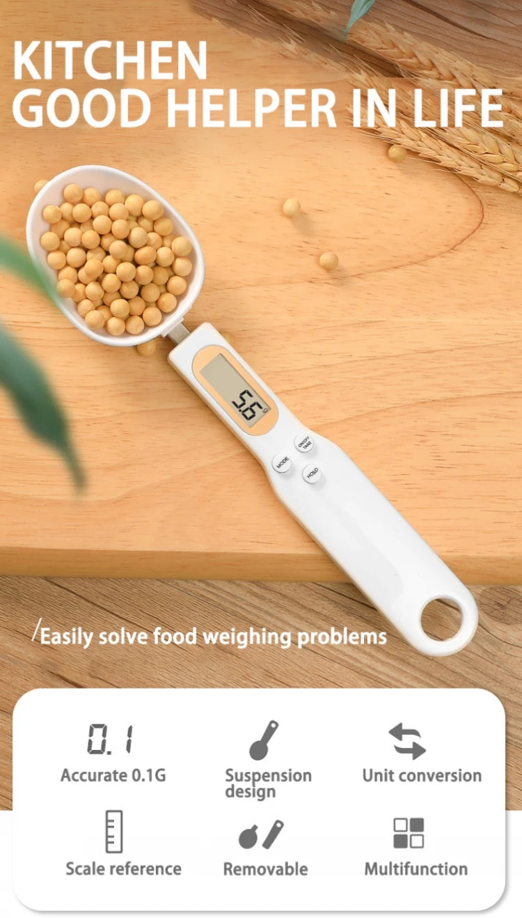 Digital Weighing Spoon Scale – High-Precision Measuring Spoon with LCD Display for Baking, Coffee & Kitchen Use
