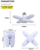 E27 Foldable Fan-Shaped LED Bulb – 360° Super Bright Ceiling Light (6500K)