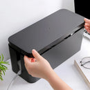 Power Strip Storage Box – Modern Cable Organiser Cover for Desktop & Home Office (Minimalist Wire Concealer)