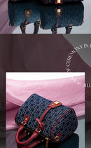 Women’s Cowboy Splicing Shoulder Bag – 2025 Pillow-Style Casual Party Handbag