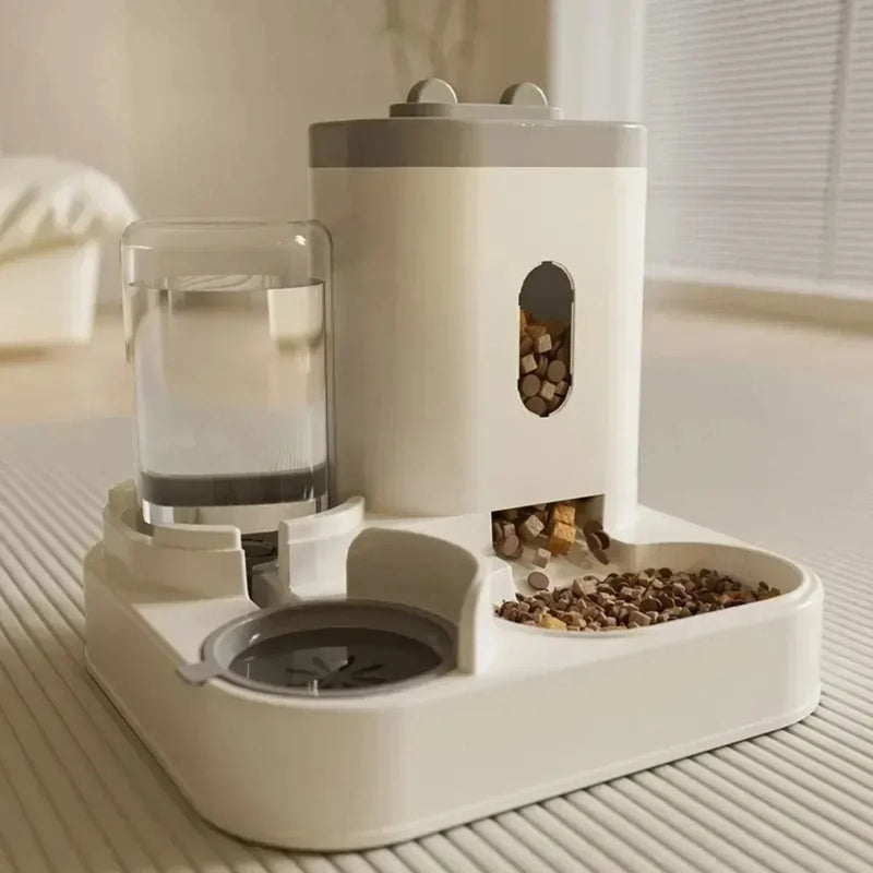 Automatic Pet Feeder with Water Fountain – Large Capacity Food & Water Dispenser for Cats and Dogs 🐶🐱