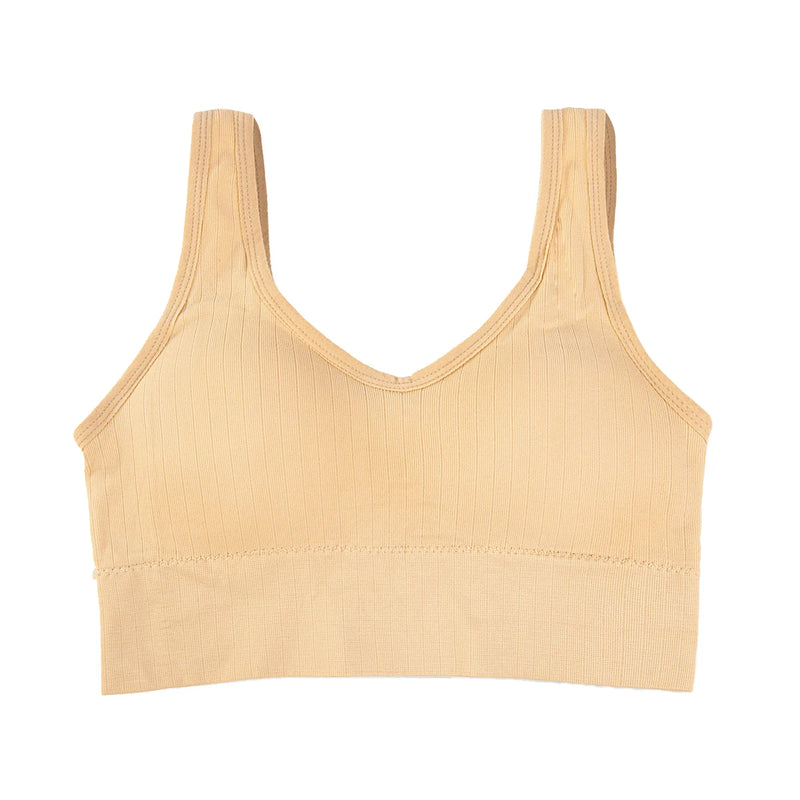 Ginásio, Ternos Fitness Femininos, Sutiãs Esportivos, Top Hanes Feminino Sem Bojo Basico Plano Sem Costura Lateral, Brasil