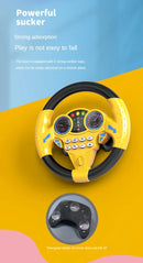 Brilliant flying simulation toys children's early education co-pilots steering wheel toys with vocals