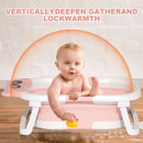 Eco-Friendly Foldable Baby Bathtub with Temperature Indicator | Infant Bath Tub with Soft Mat & Anti-Slip Design