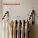 Folding Wall-Mounted Clothes Drying Rack – Stretchable Invisible Balcony Airer (No-Drill Aluminium Hanging Pole)