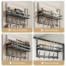 Easy-Install Over-The-Door Storage Rack – 6 Hook Metal Organiser