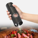 Electric Automatic Salt & Pepper Grinder – Gravity Sensor Mill with LED Light & Adjustable Coarseness