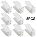 Space-Saving Adjustable Shoe Rack (2/4/8PCS) – Expandable 2-Layer Shoe Organiser for Closet & Home Storage