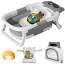 Eco-Friendly Foldable Baby Bathtub with Temperature Indicator | Infant Bath Tub with Soft Mat & Anti-Slip Design