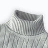2025 New Men's High Neck Sweater Solid Color Pullover Knitted Warm Casual Turtleneck Sweatwear Woolen Mens Winter Outdoor Tops