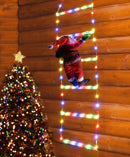 LED Santa Claus Climbing Ladder Light | 1.5M/3M Christmas Decoration with 8 Flash Modes | USB Plug Holiday Home Décor