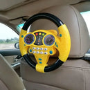 Brilliant flying simulation toys children's early education co-pilots steering wheel toys with vocals