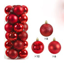 24-Piece Christmas Ball Ornament Set | 3/4/6cm Tree Decorations | Shatterproof Hanging Baubles for 2026 Holiday Décor