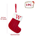 Knitted Christmas Socks with Snowflake & Letter Design | Festive Hanging Stockings for 2025–2026 Holiday Décor & Gifts