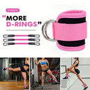 5-Piece Kickboxing Leg Resistance Training Set – Bounce Strength Bands with Ankle Buckles for Running & Martial Arts