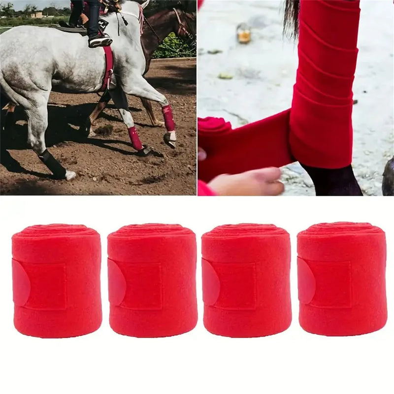 Premium Fleece Horse Leg Wraps 2.5 m – Double-Sided Breathing Support for Equestrian Use