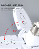 E27 Foldable Fan-Shaped LED Bulb – 360° Super Bright Ceiling Light (6500K)