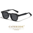 CATERSIDE Punk Style Men’s Sunglasses | Small Square Frame UV400 Shades | Trendy Outdoor Fashion Eyewear