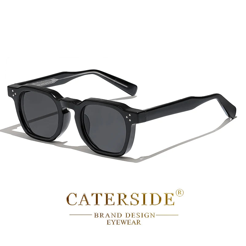CATERSIDE Punk Style Men’s Sunglasses | Small Square Frame UV400 Shades | Trendy Outdoor Fashion Eyewear