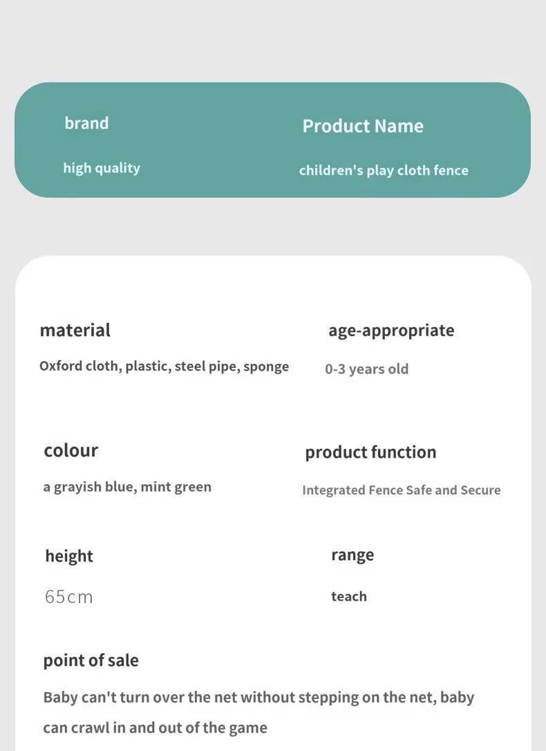 Baby Safety Playpen – Foldable Protective Fence & Ball Pool Playground for Newborns and Kids