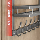 Easy-Install Over-The-Door Storage Rack – 6 Hook Metal Organiser