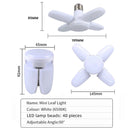 E27 Foldable Fan-Shaped LED Bulb – 360° Super Bright Ceiling Light (6500K)