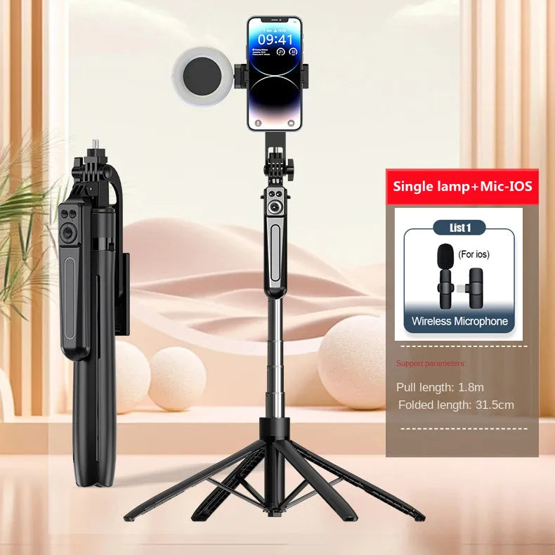 COOL DIER Tripod & Selfie Stick – 180cm Adjustable Stand with Bluetooth Remote for Smartphones & Cameras