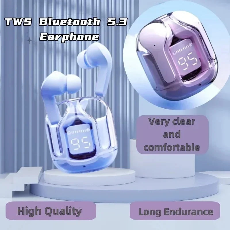 Fone de ouvido sem fio TWS Bluetooth 5.3 Fones de ouvido esportivos para jogos Fones de ouvido com redução de ruído Controle de toque de graves para Allphone