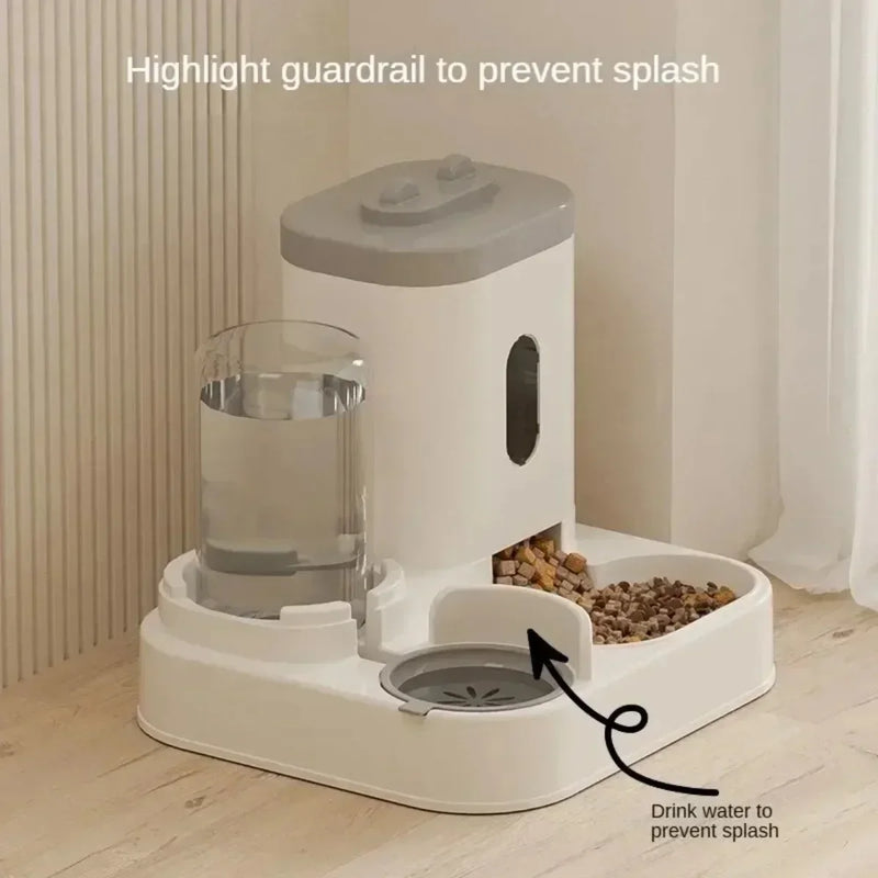 Automatic Pet Feeder with Water Fountain – Large Capacity Food & Water Dispenser for Cats and Dogs 🐶🐱