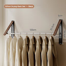 Folding Wall-Mounted Clothes Drying Rack – Stretchable Invisible Balcony Airer (No-Drill Aluminium Hanging Pole)