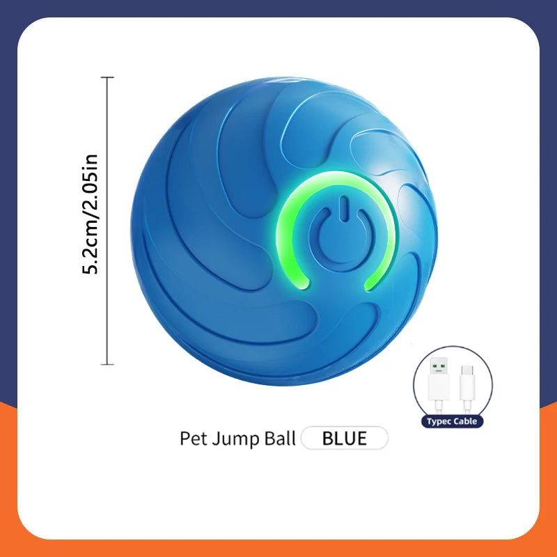 Smart Interactive Jumping Ball for Dogs & Cats | USB Rechargeable Automatic Moving Toy | Anti-Stress Pet Play Ball