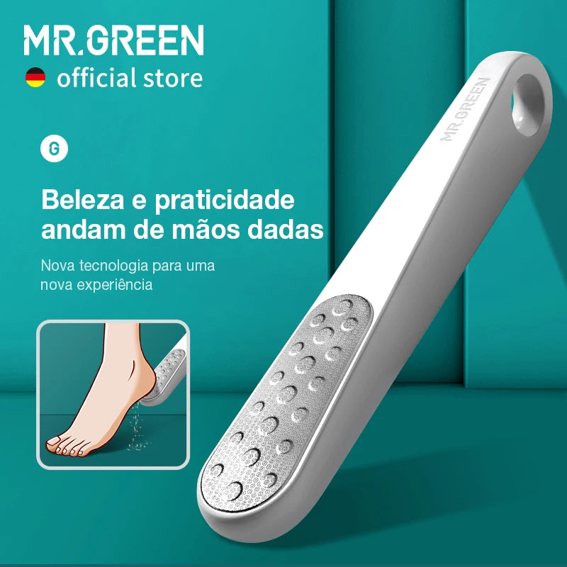 Lixa de Pé Profissional MR.GREEN MR-2208 – Dupla Face Inox, Remove Calos com Facilidade