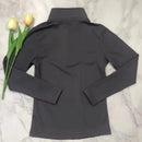 Women’s Equestrian Long Sleeve Base Layer – Soft Riding T-Shirt in Burgundy for Training & Shows