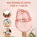 Pink Tulip Plant Watering Globe – Automatic Self-Watering Dripper for Indoor & Outdoor Pots (24cm)
