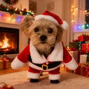Christmas Santa Claus Pet Costume – Soft Fleece Holiday Outfit for Small Dogs & Cats 🎅🐾