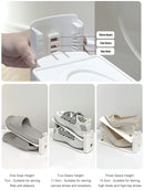 Space-Saving Adjustable Shoe Rack (2/4/8PCS) – Expandable 2-Layer Shoe Organiser for Closet & Home Storage