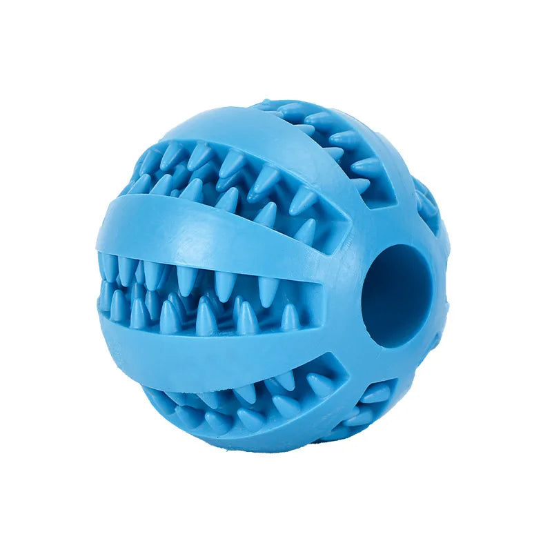 Interactive Rubber Dog Toy Ball – Chew & Treat Dispenser for Dental Cleaning and Play
